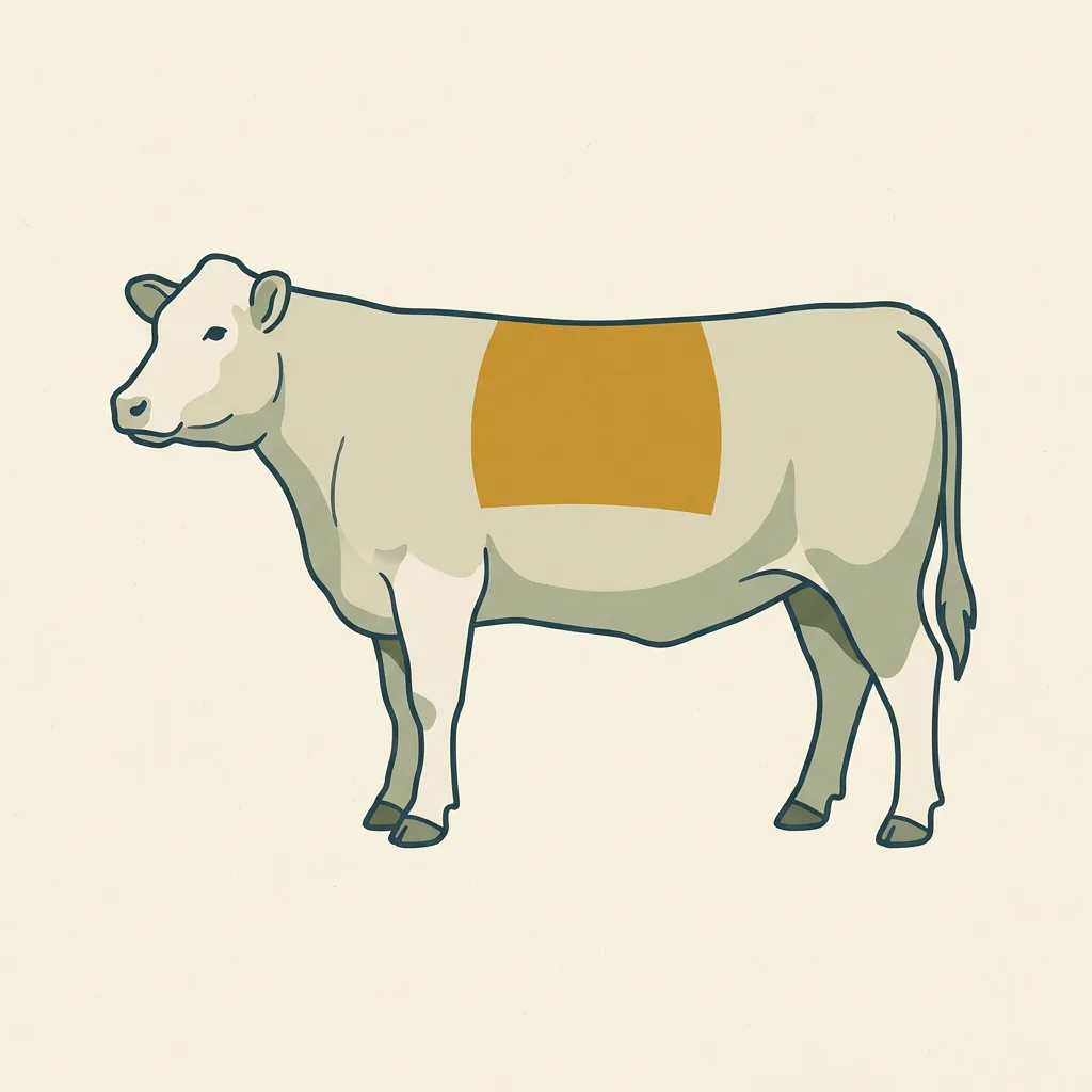 Beef diagram with the short loin highlighted