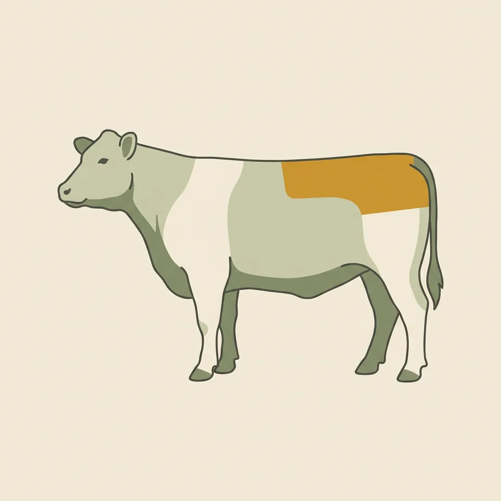 Beef diagram with the sirloin highlighted