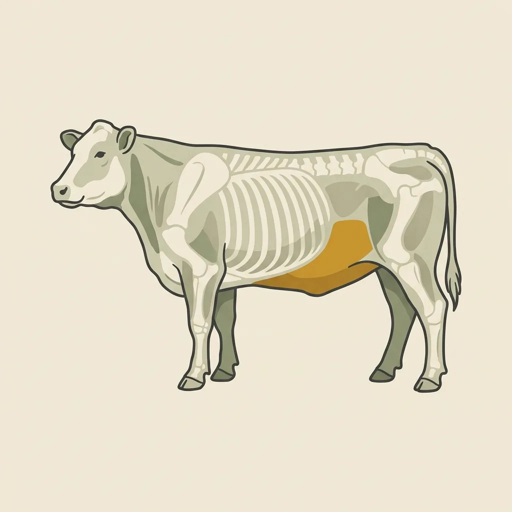 Beef diagram with the flank highlighted