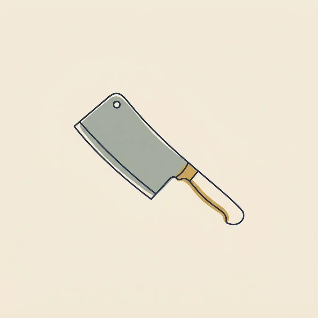 Illustration of a butcher&rsquo;s cleaver