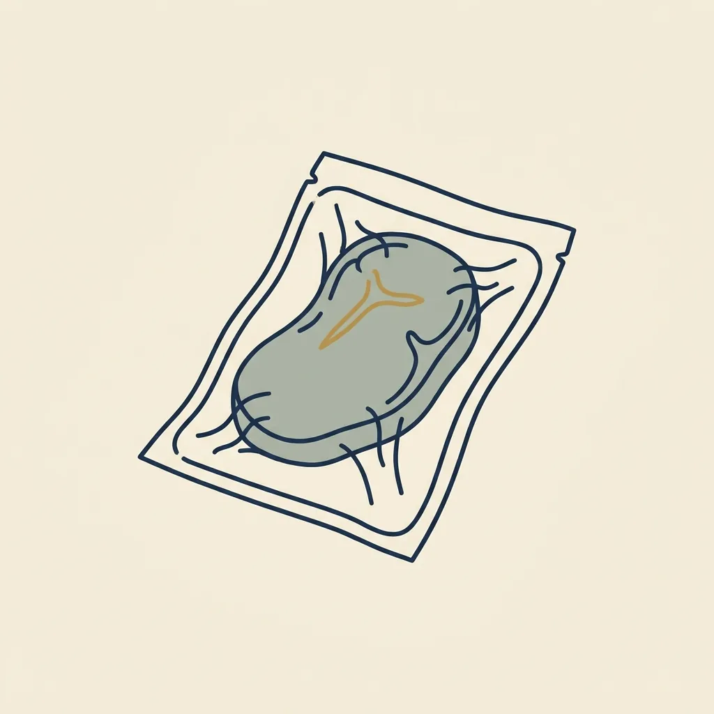 Illustration of a vacuum-sealed package of steak